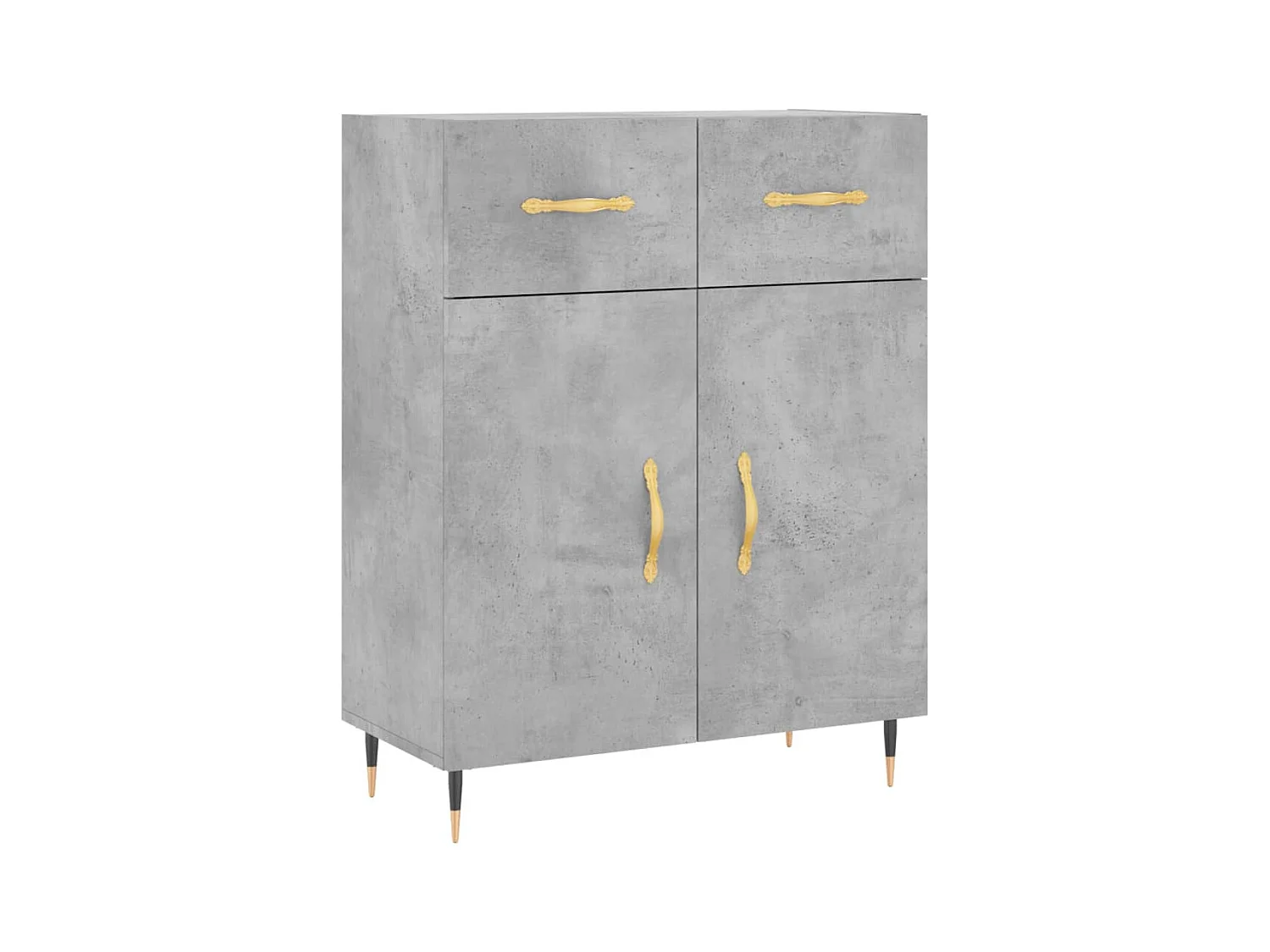 Credenza | Buffet | Armadio Grigio Cemento 69,5x34x90 cm in Legno Multistrato