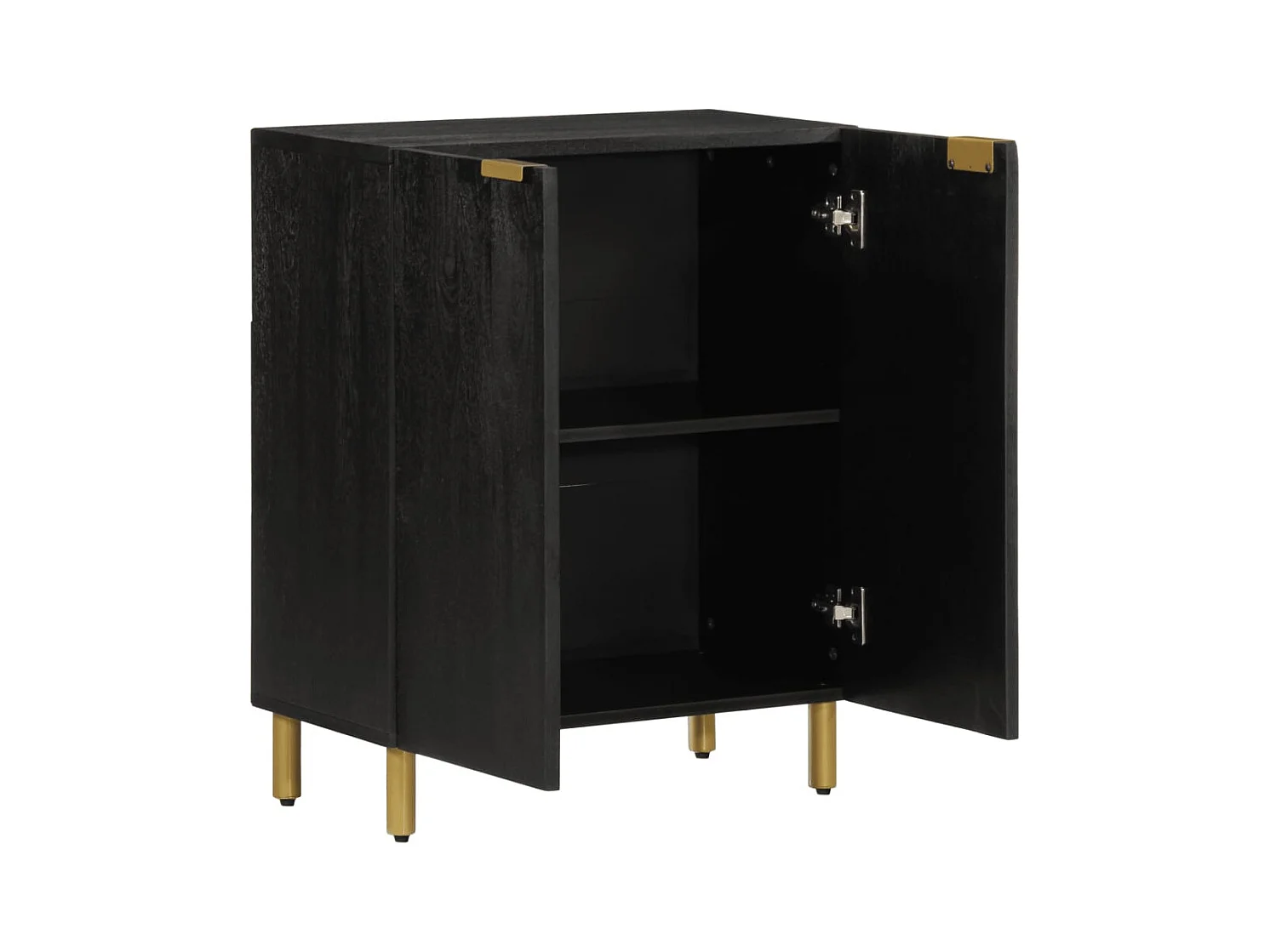 Credenza | Buffet | Armadio Nera 60x33x75 cm in Legno Multistrato