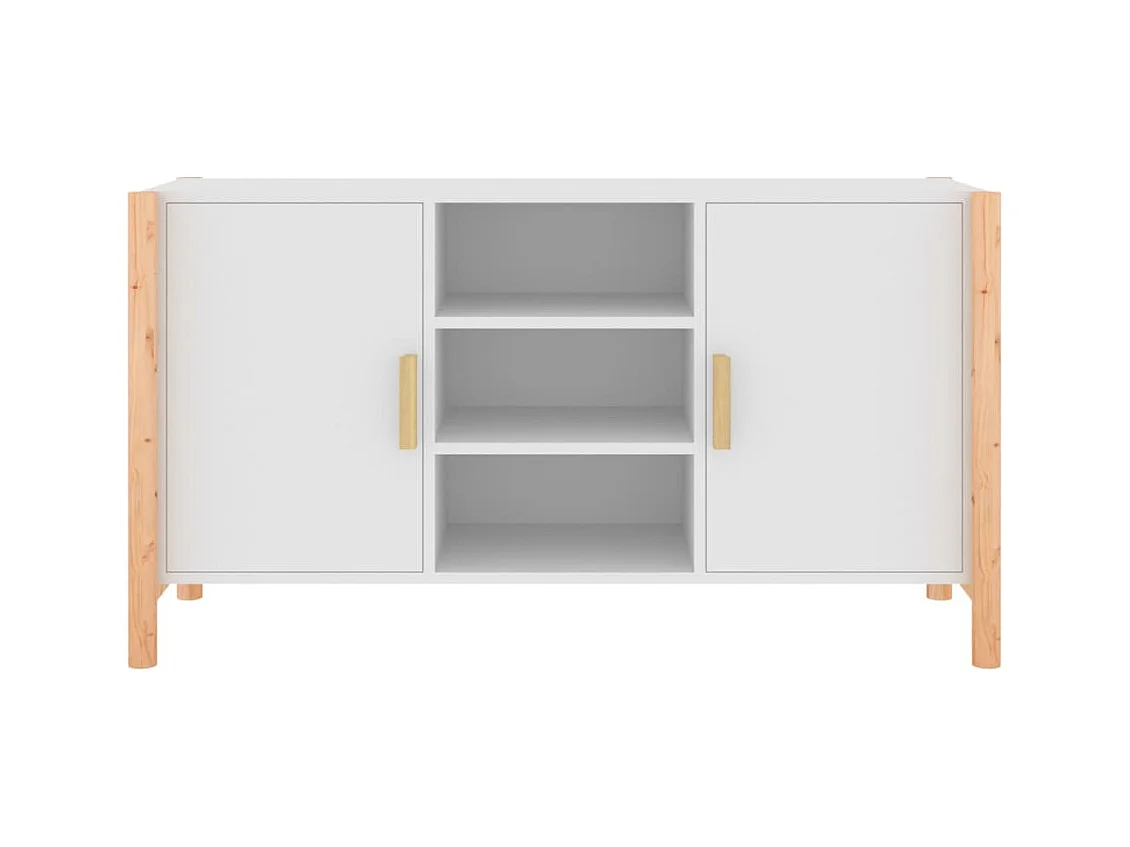 Credenza | Buffet | Armadio Bianca 107x38x60 cm in Legno Multistrato
