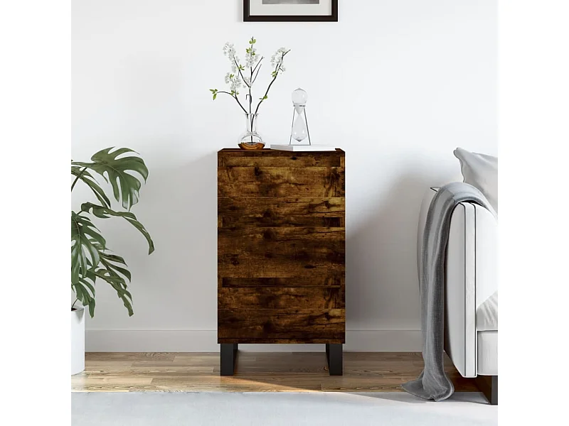 Buffet | Bahut | Meuble de rangement chêne fumé 40x35x70 cm bois d'ingénierie