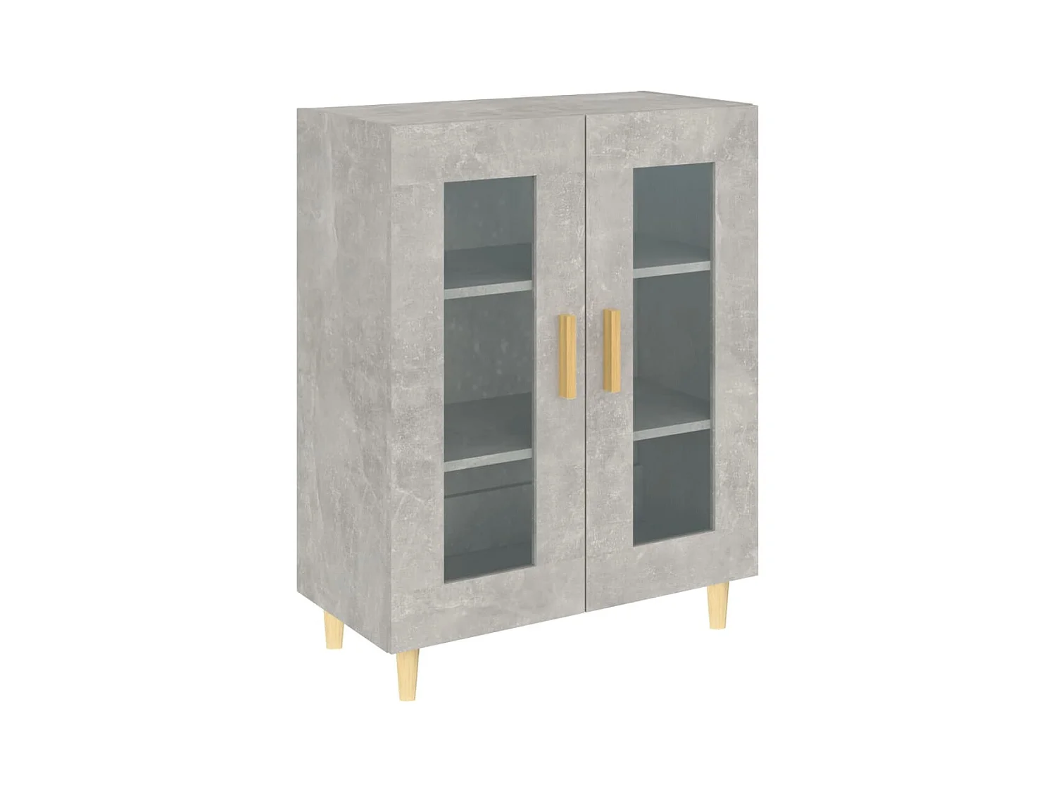 Credenza | Buffet | Armadio Grigio Cemento 69,5x34x90 cm in Legno Multistrato