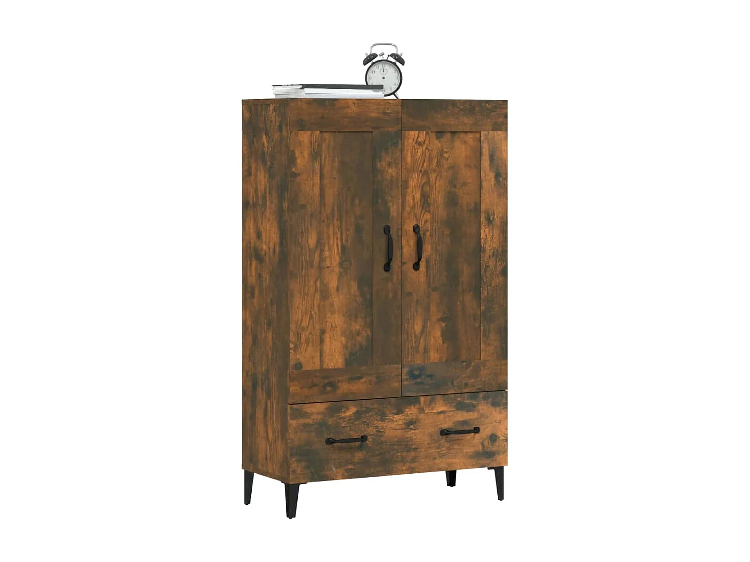 Credenza | Buffet | Armadio Rovere Fumo 70x31x115 cm in Legno Multistrato