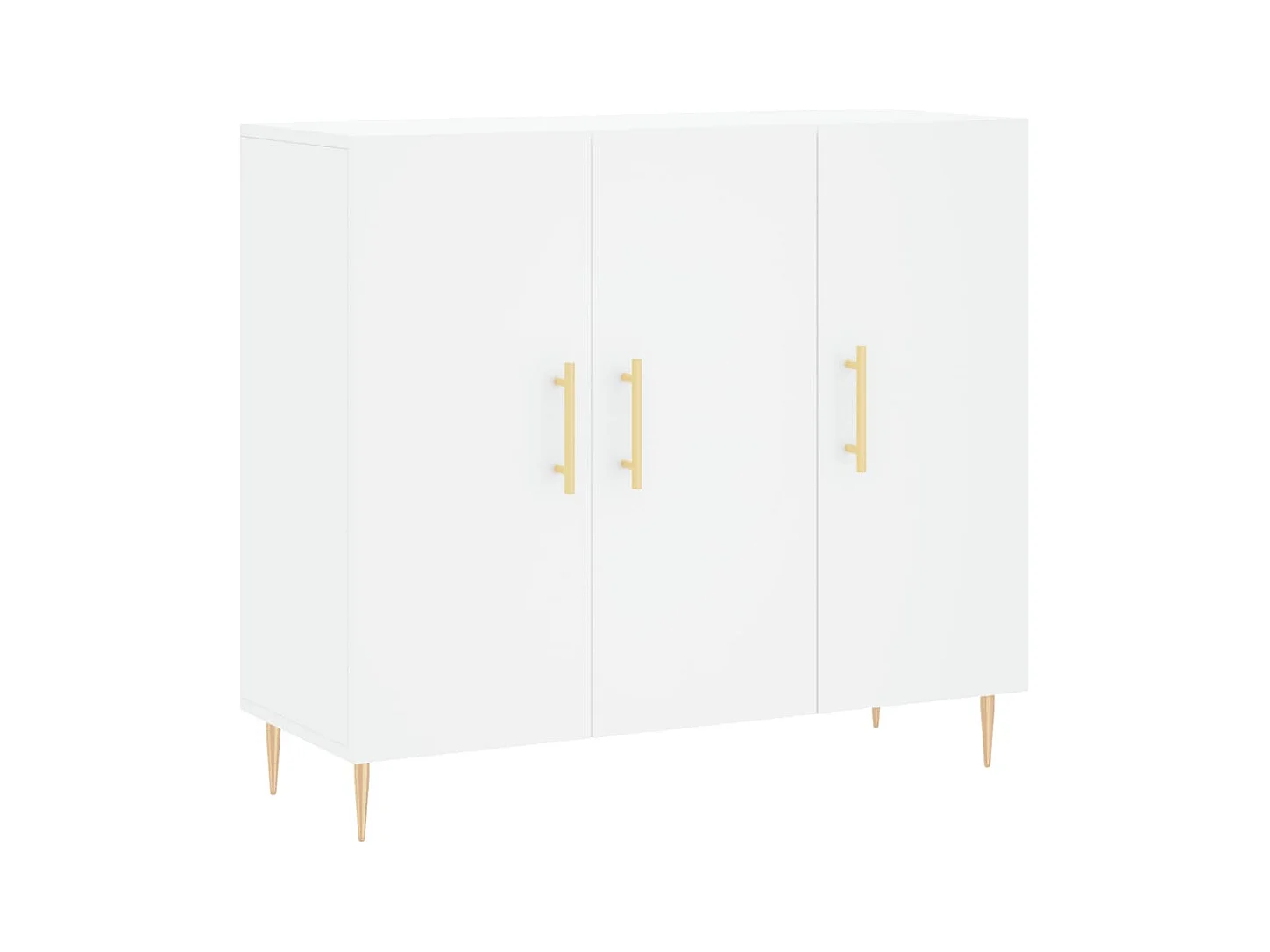 Buffet | Bahut | Meuble de rangement blanc 90x34x80 cm bois d'ingénierie