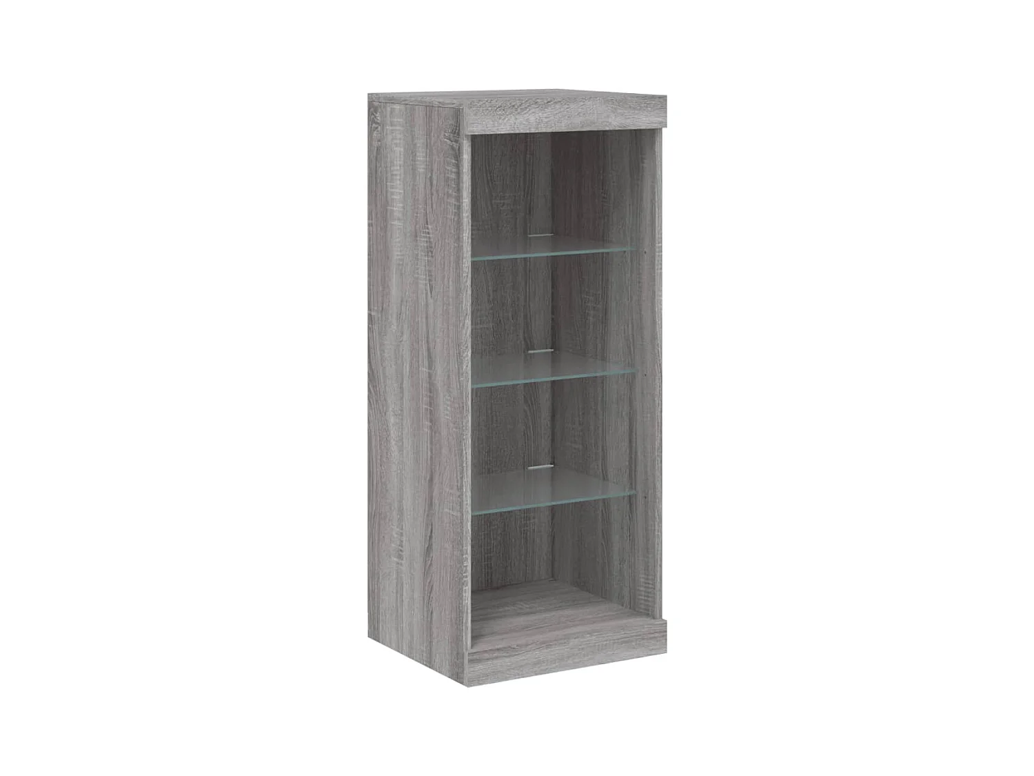 Buffet | Bahut | Meuble de rangement avec lumières LED sonoma gris 41x37x100 cm
