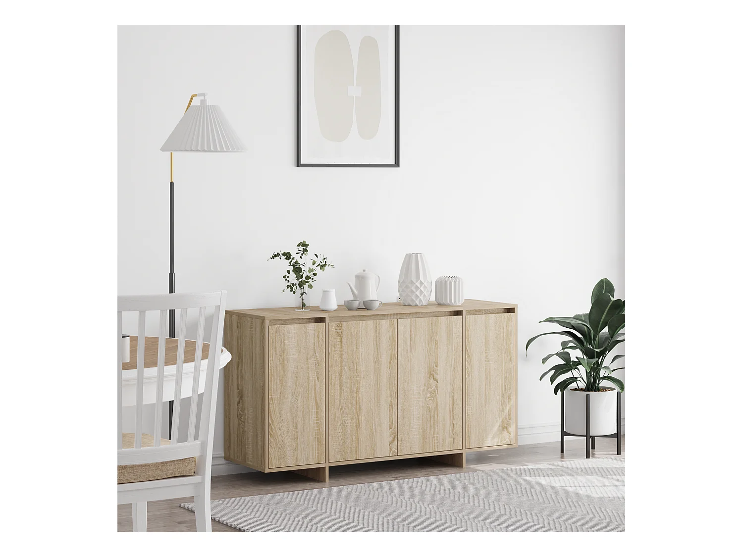 Buffet | Bahut | Meuble de rangement en chêne Chêne Sonoma Bois d'ingénierie 135 x 41 x 75 cm