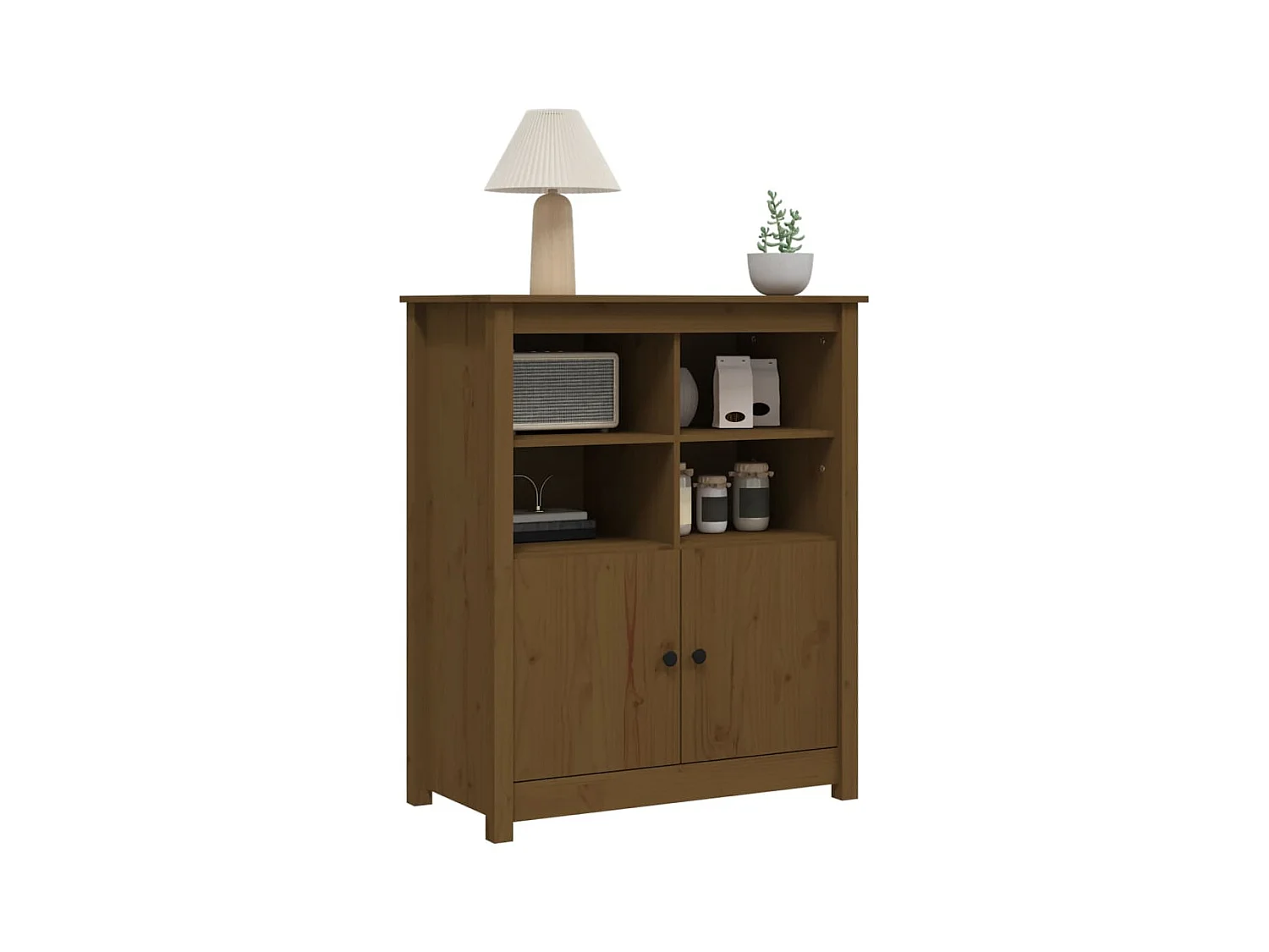 Buffet | Bahut | Meuble de rangement Marron miel 83x41,5x100 cm Bois massif de pin
