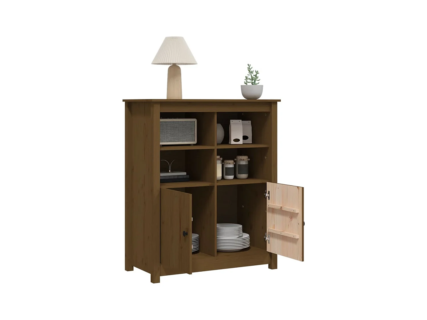 Buffet | Bahut | Meuble de rangement Marron miel 83x41,5x100 cm Bois massif de pin