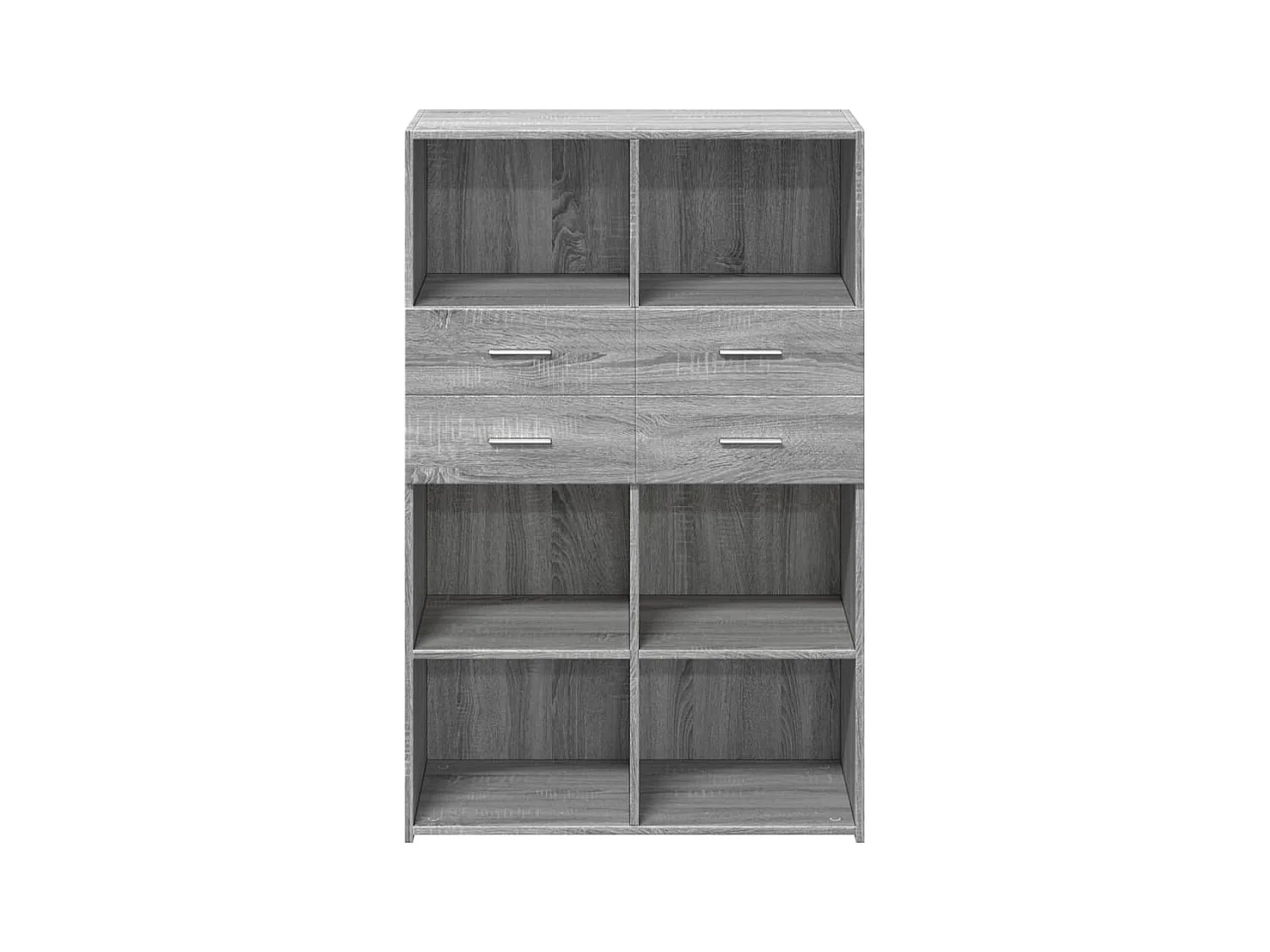 Credenza | Buffet | Armadio Grigio Sonoma 80x42,5x124 cm in Legno Multistrato