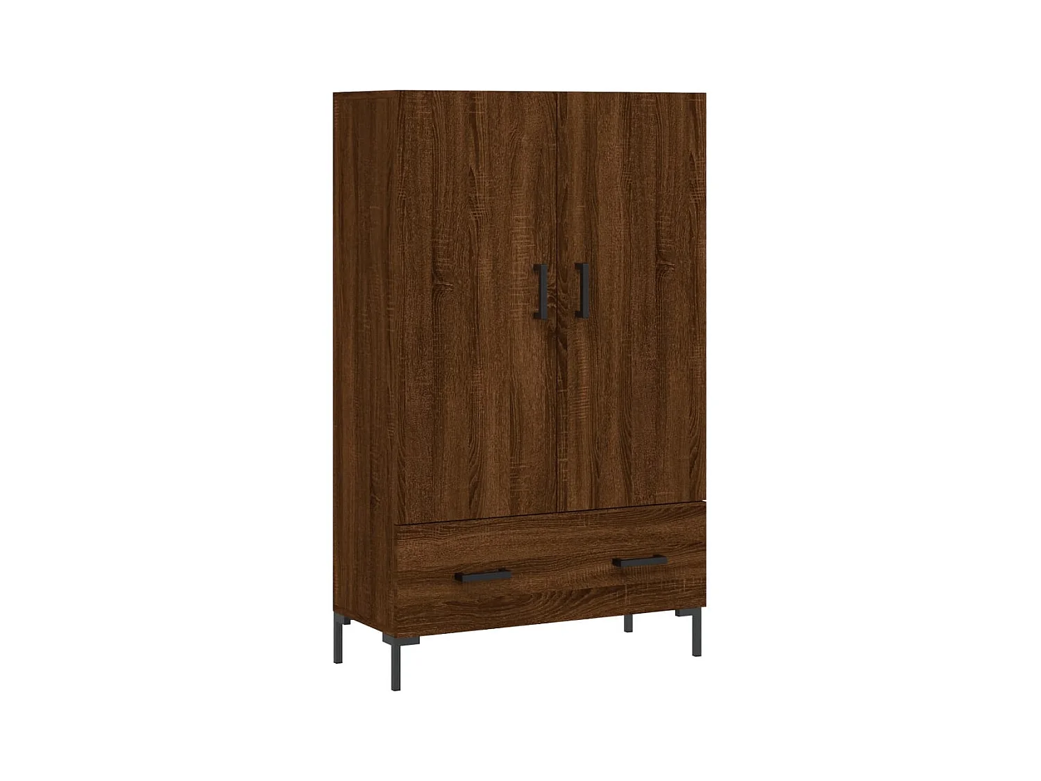 Buffet | Bahut | Meuble de rangement haut chêne marron 69,5x31x115 cm bois d'ingénierie