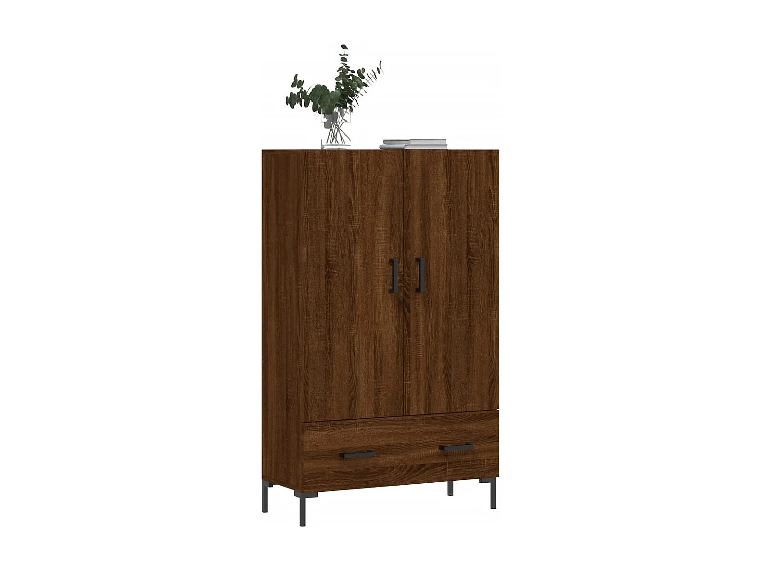 Buffet | Bahut | Meuble de rangement haut chêne marron 69,5x31x115 cm bois d'ingénierie