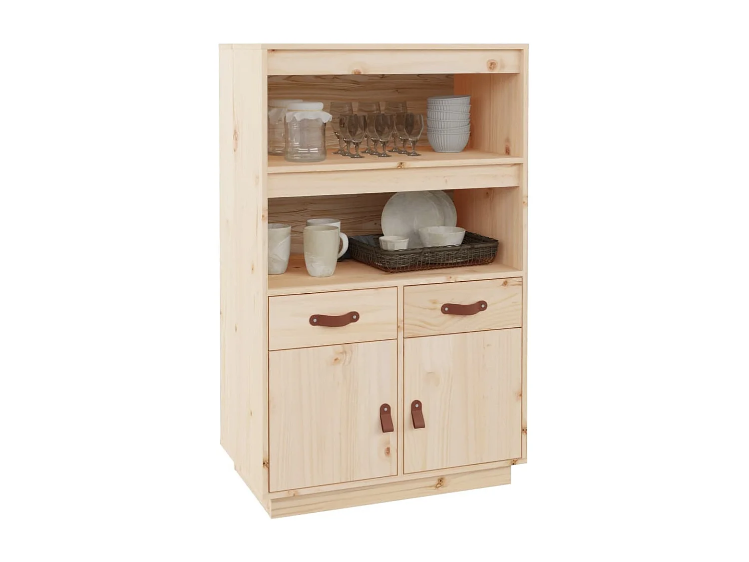 Buffet | Bahut | Meuble de rangement haut 67x40x108,5 cm Bois massif de pin