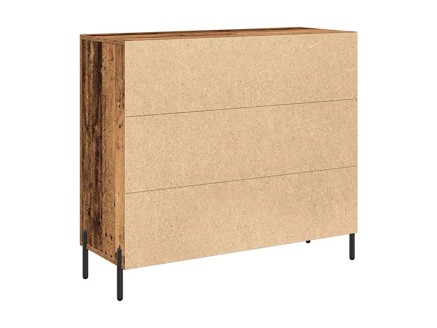 Buffet | Bahut | Meuble de rangement en bois vieilli 90x34x80 cm en bois d'ingénierie