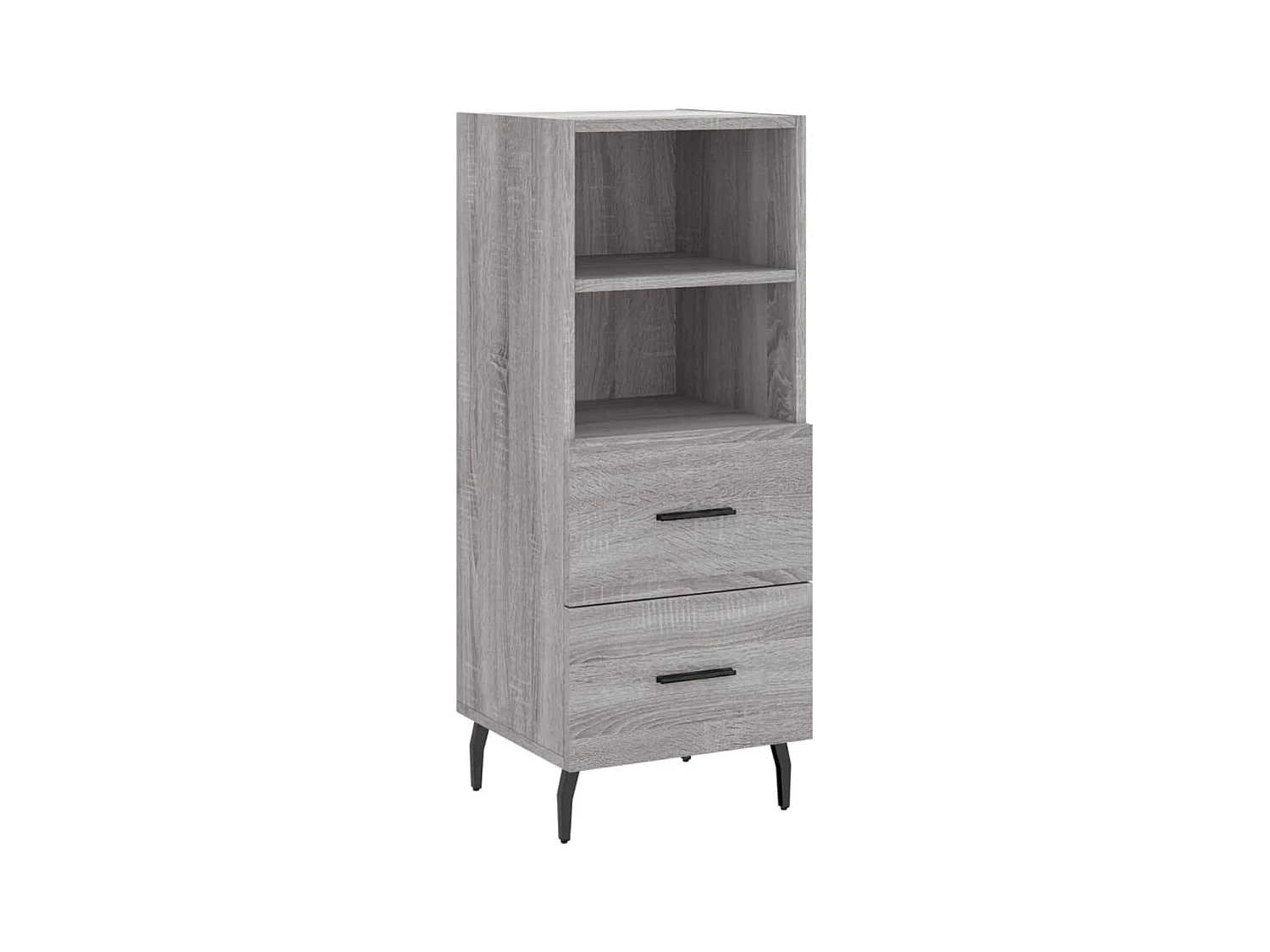 Buffet | Bahut | Meuble de rangement haut Sonoma gris 34,5x34x180 cm Bois d'ingénierie