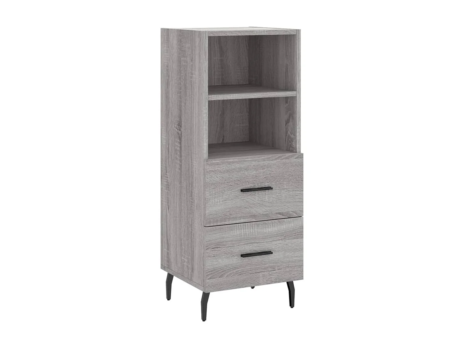 Buffet | Bahut | Meuble de rangement haut Sonoma gris 34,5x34x180 cm Bois d'ingénierie