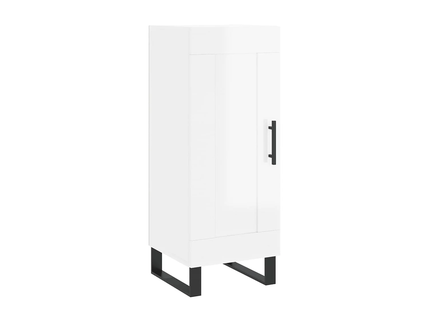 Buffet | Bahut | Meuble de rangement Blanc brillant 34,5x34x90 cm Bois d'ingénierie