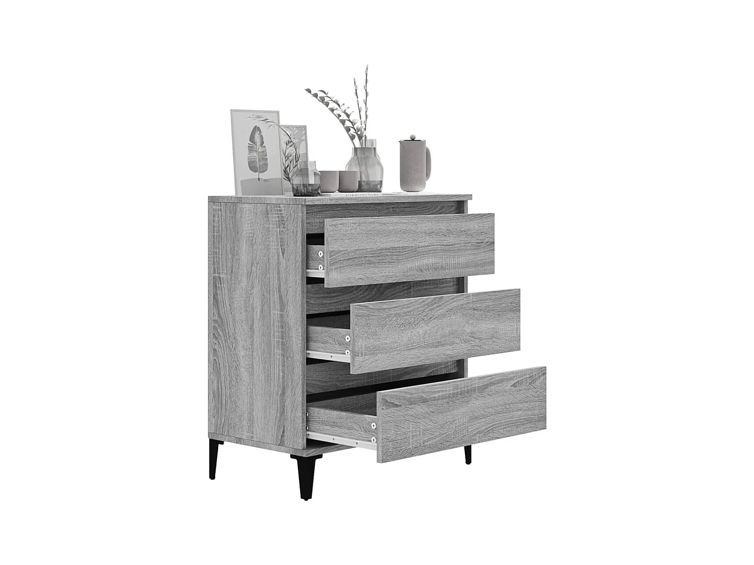 Credenza | Buffet | Armadio Grigio Sonoma 60x35x70 cm in Legno Multistrato