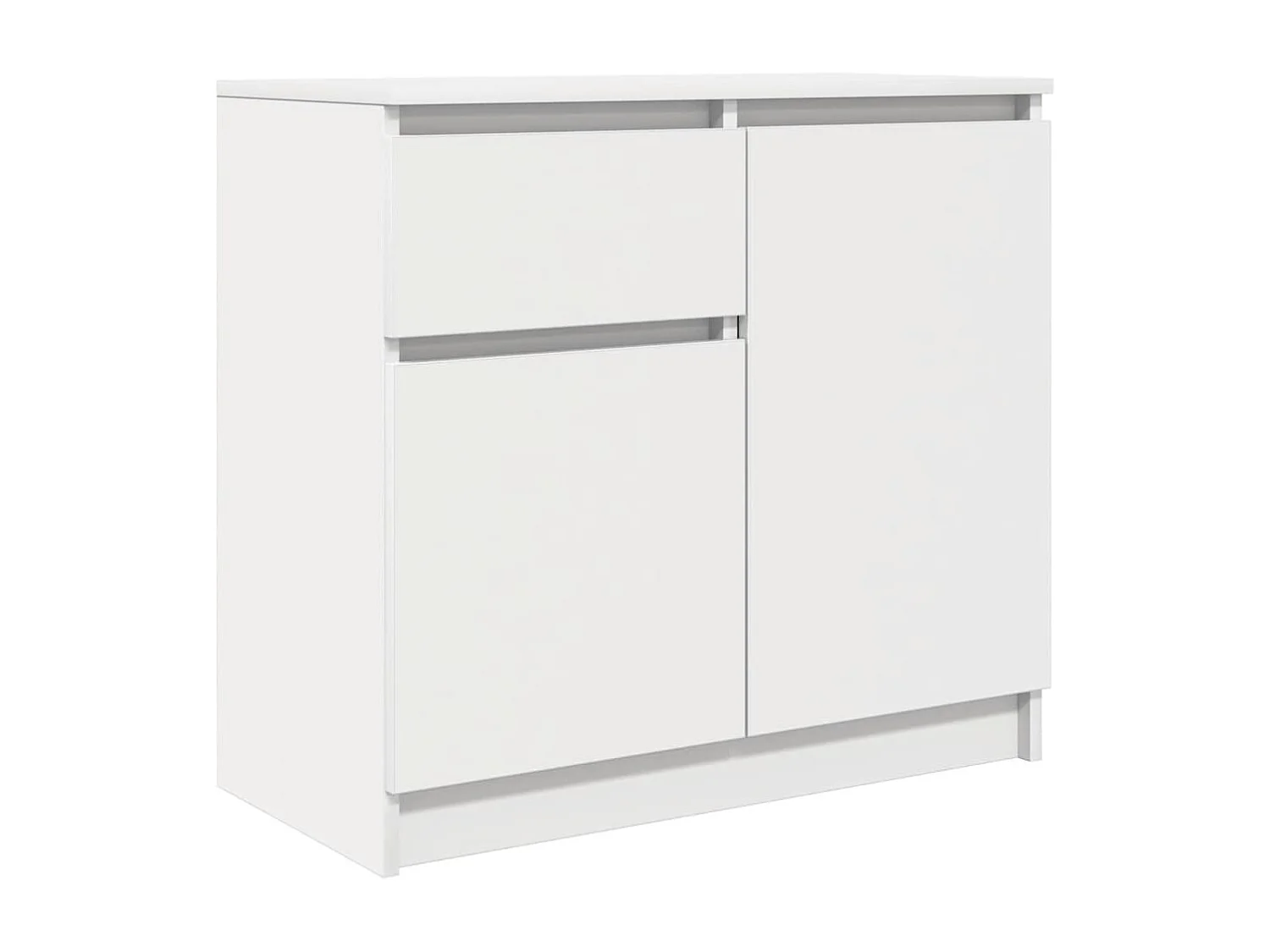 Buffet | Commode à tiroir | Meuble de rangement avec tiroir blanc 71x35x65 cm bois d'ingénierie