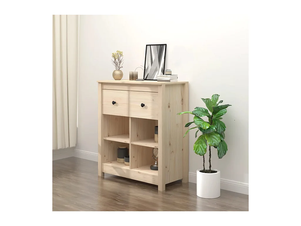 Credenza | Buffet | Armadio 70x35x80 cm in Legno Massello di Pino