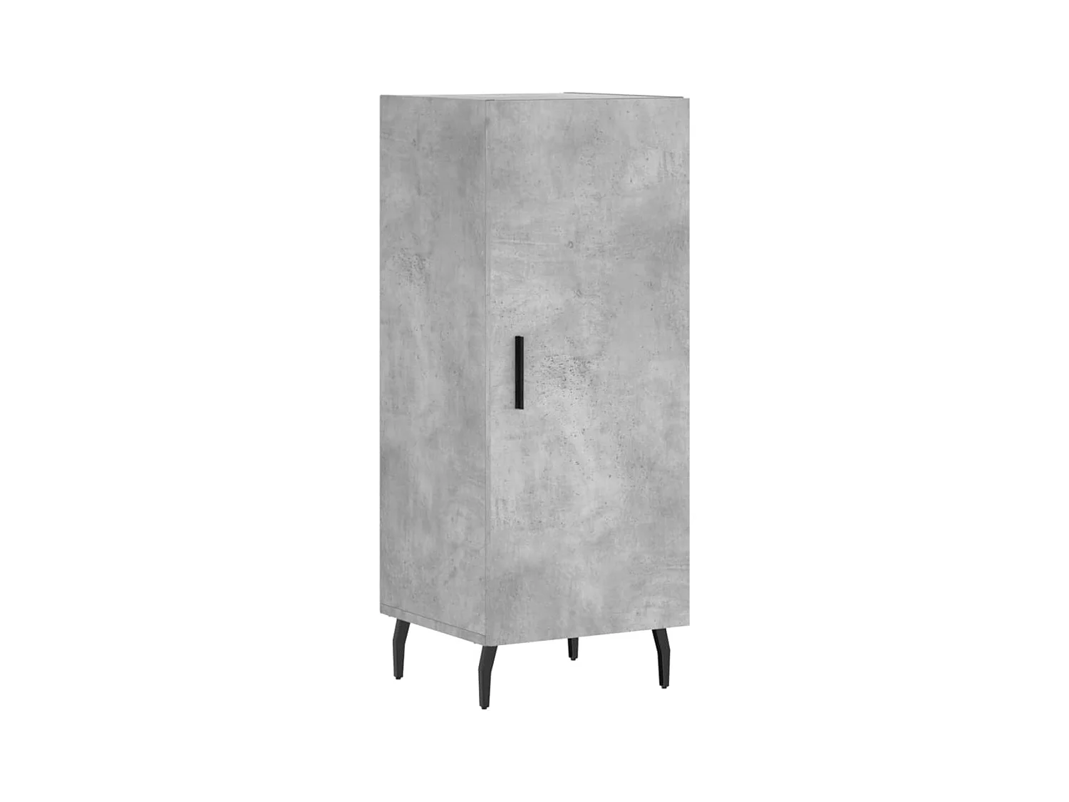 Buffet | Bahut | Meuble de rangement haut Gris béton 34,5x34x180 cm Bois d'ingénierie