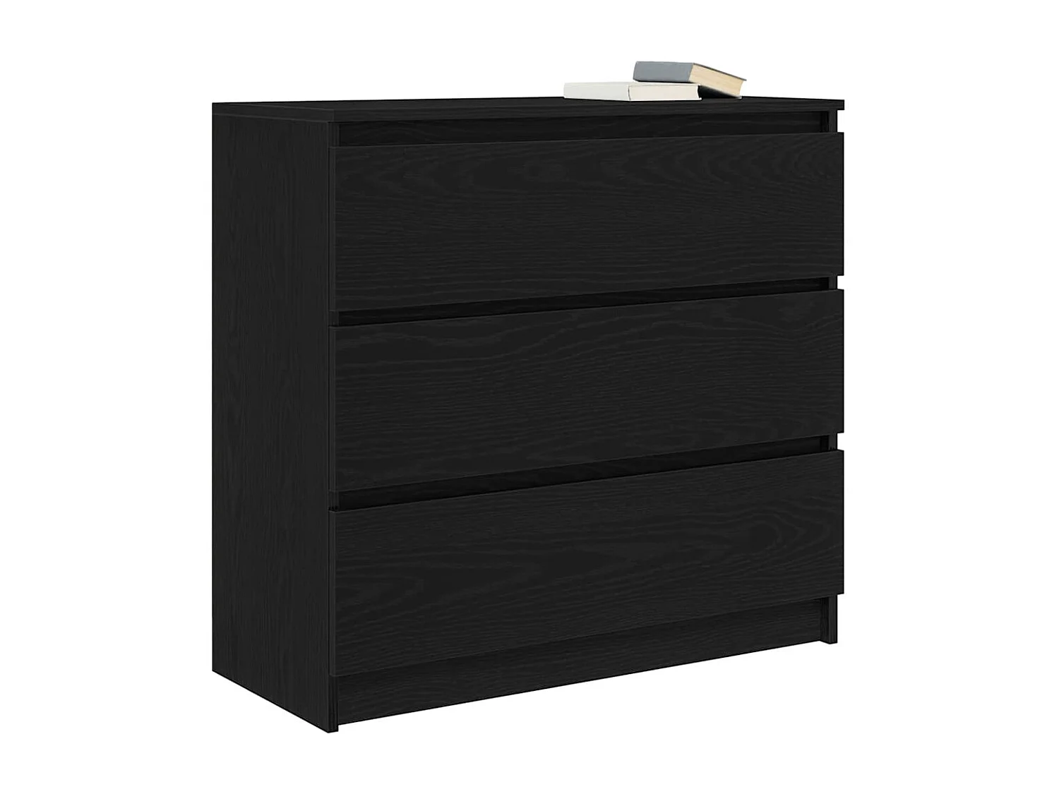 Buffet | Commode à tiroir | Meuble de rangement chêne noir 80x35x76 cm bois d'ingénierie