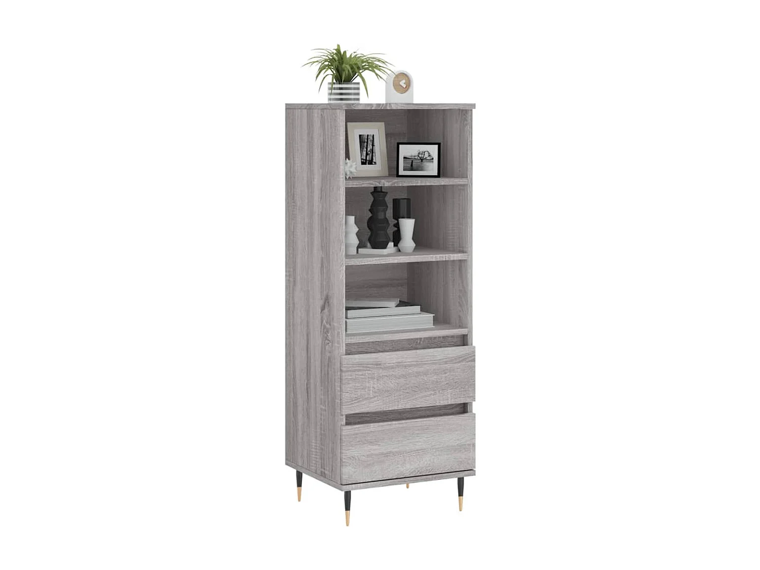 Credenza | Buffet | Armadio Grigio Sonoma 40x36x110 cm in Legno Multistrato