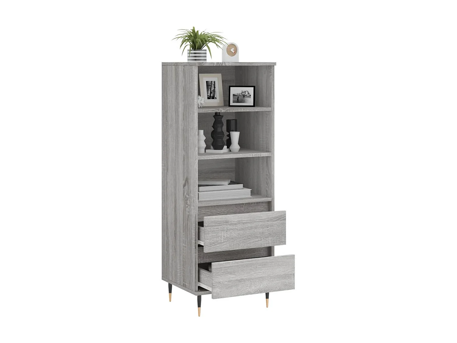 Credenza | Buffet | Armadio Grigio Sonoma 40x36x110 cm in Legno Multistrato