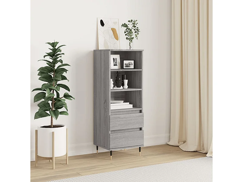 Buffet | Bahut | Meuble de rangement haut Sonoma gris 40x36x110 cm Bois d'ingénierie