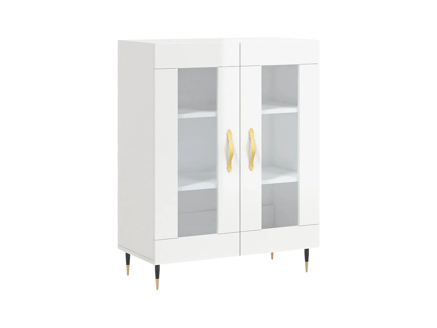 Buffet | Bahut | Meuble de rangement Blanc brillant 69,5x34x90 cm Bois d'ingénierie