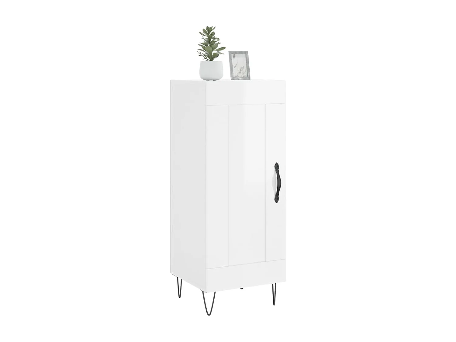 Buffet | Bahut | Meuble de rangement Blanc brillant 34,5x34x90 cm Bois d'ingénierie