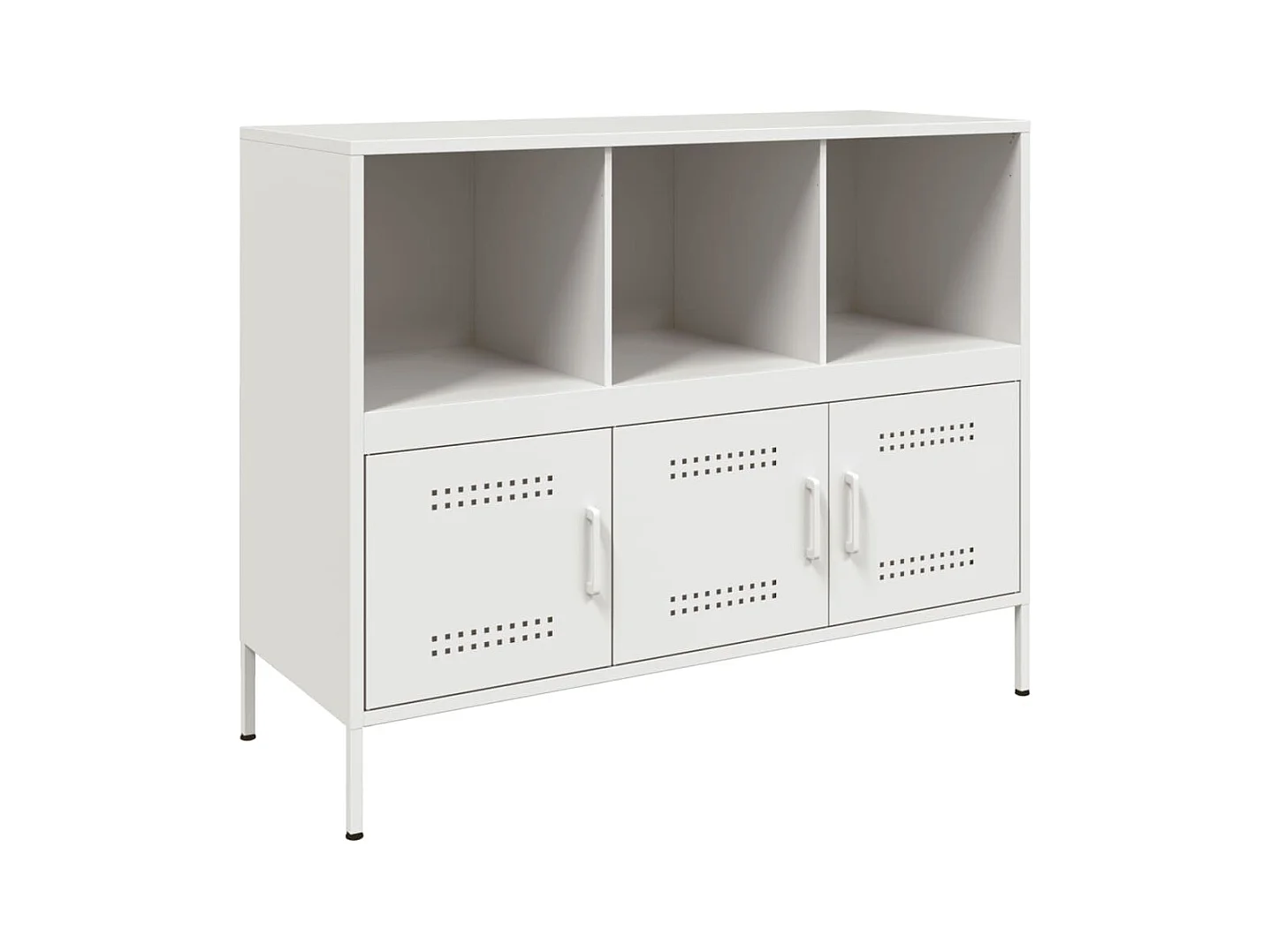 Buffet | Bahut | Meuble de rangement blanc 100,5x39x79 cm acier