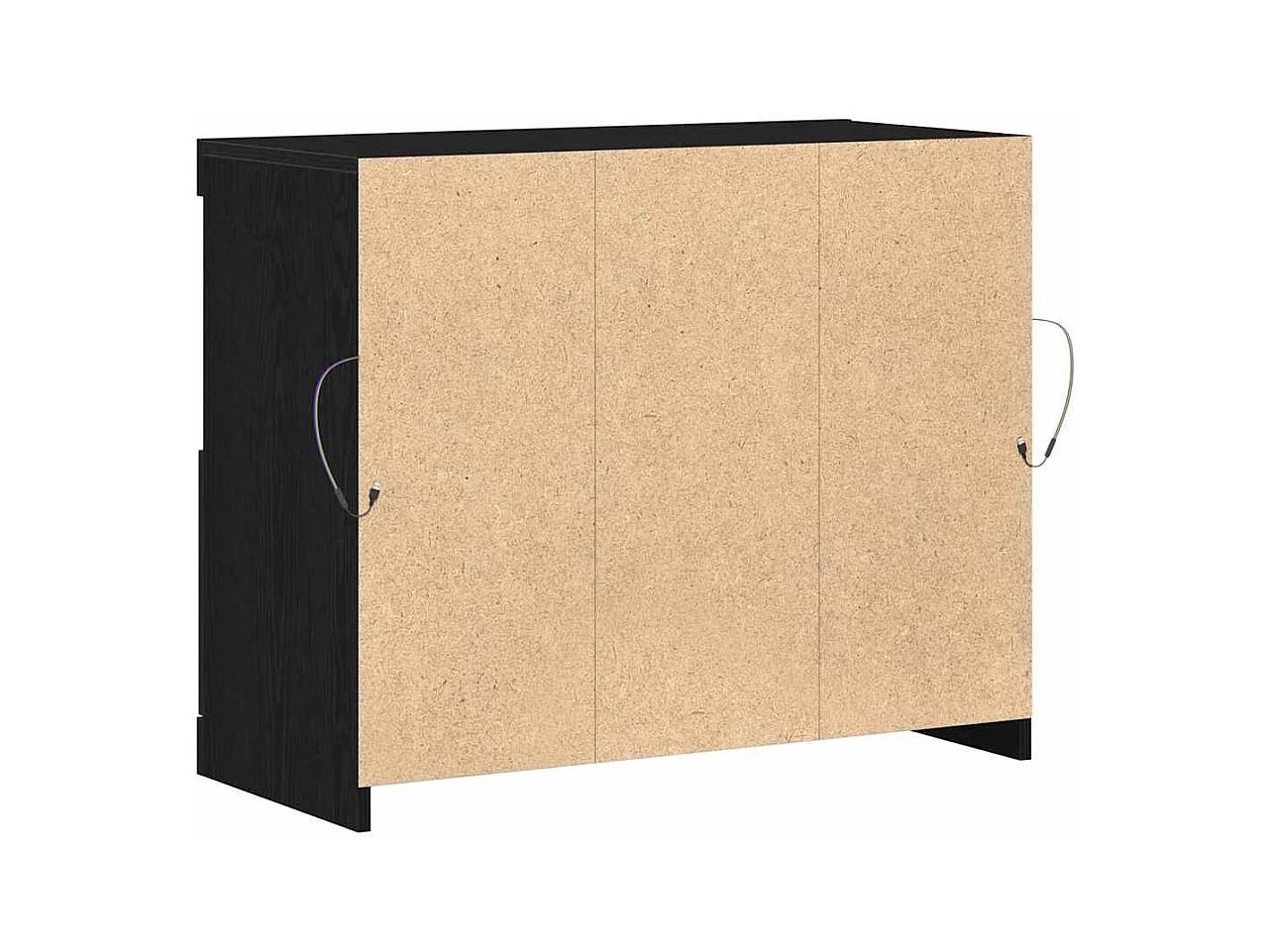 Buffet | Bahut | Meuble de rangement avec lumières LED Chêne noir 81x37x67 cm