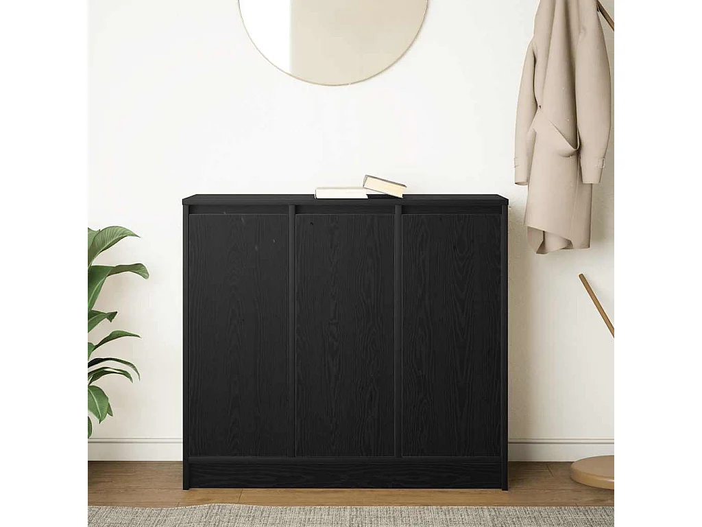 Buffet | Bahut | Meuble de rangement chêne noir 85x34x76 cm bois d'ingénierie