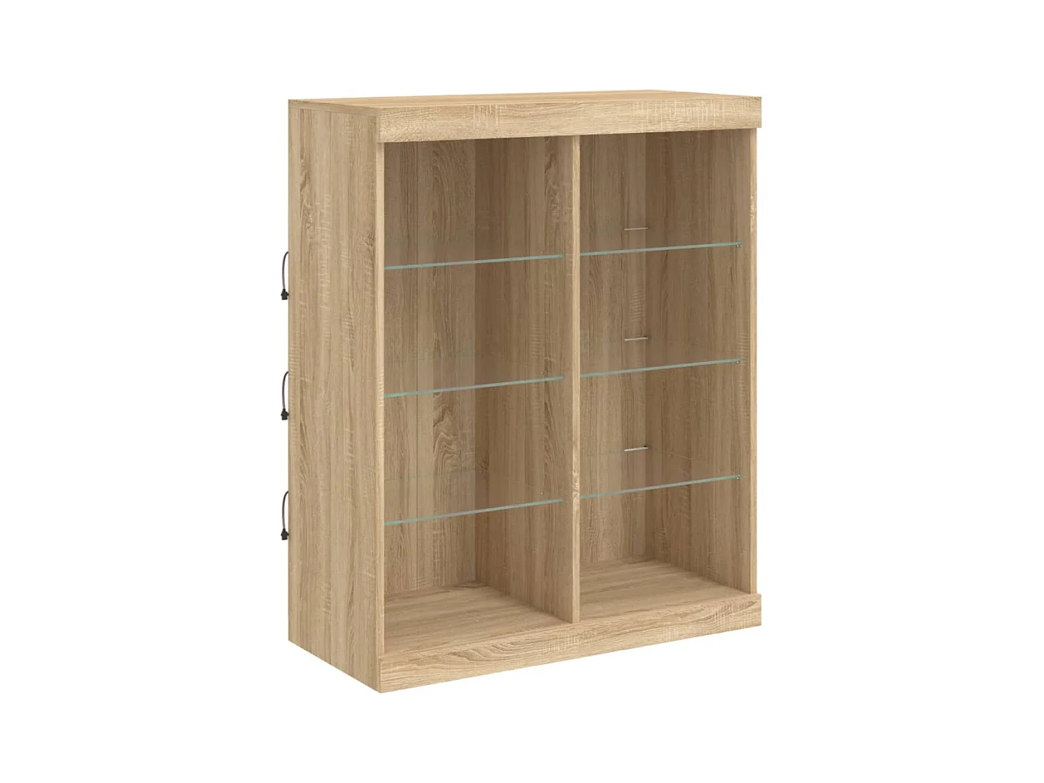 Buffet | Bahut | Meuble de rangement avec lumières LED chêne sonoma 81x37x100 cm