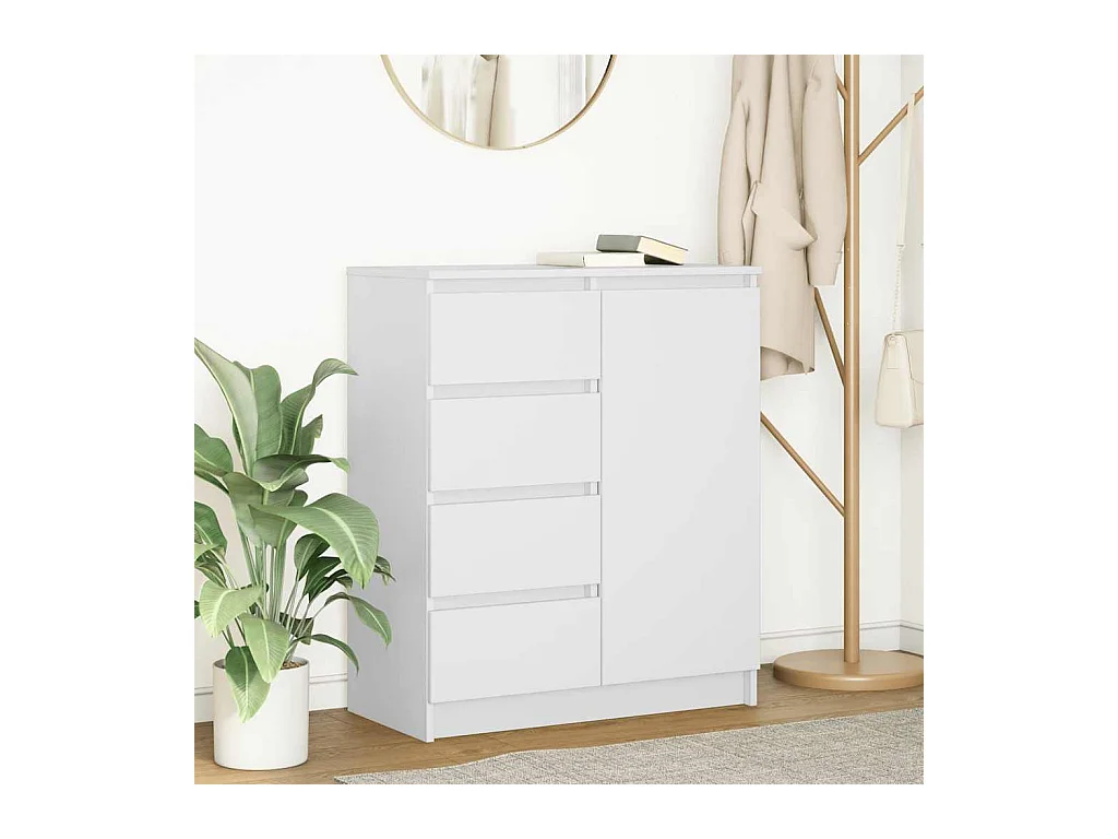 Buffet | Commode à tiroir | Meuble de rangement avec tiroirs blanc 71x35x84 cm bois d'ingénierie