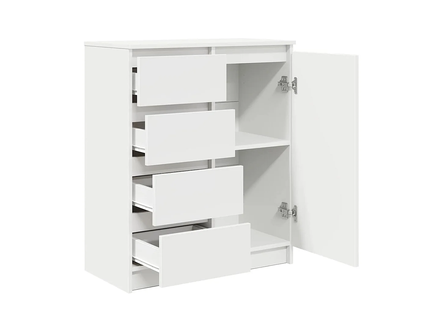 Buffet | Commode à tiroir | Meuble de rangement avec tiroirs blanc 71x35x84 cm bois d'ingénierie