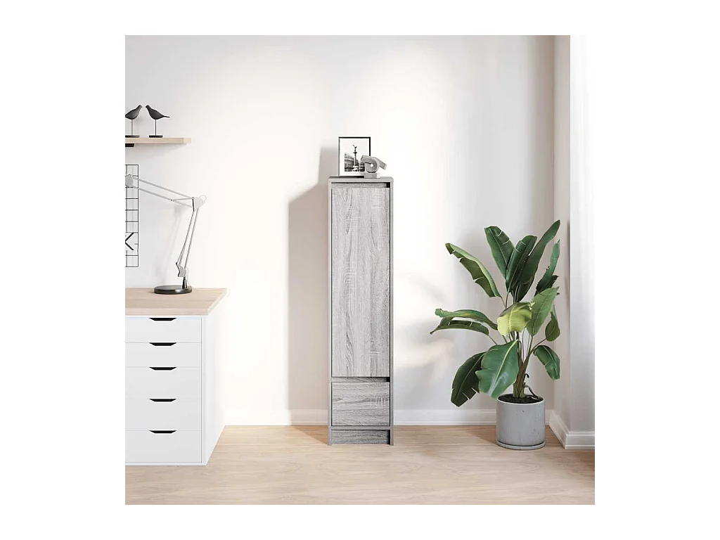 Buffet | Commode à tiroir | Meuble de rangement haut sonoma gris 29,5x34x119,5 cm bois d'ingénierie
