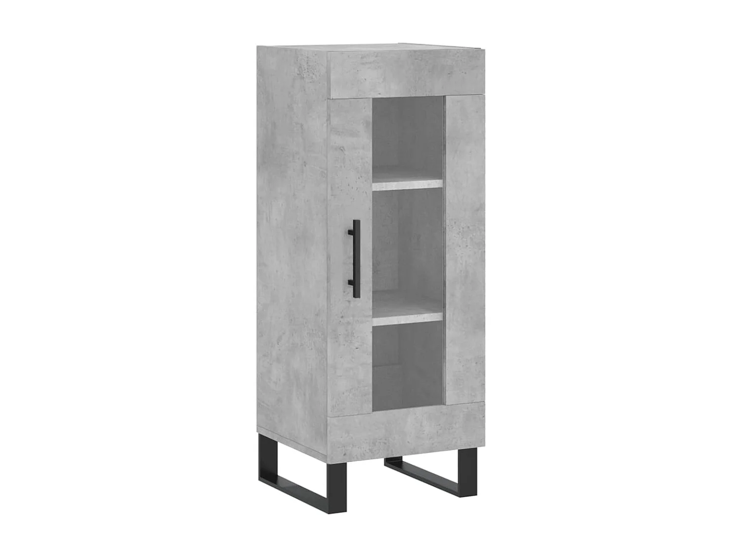 Buffet | Bahut | Meuble de rangement Gris béton 34,5x34x90 cm Bois d'ingénierie