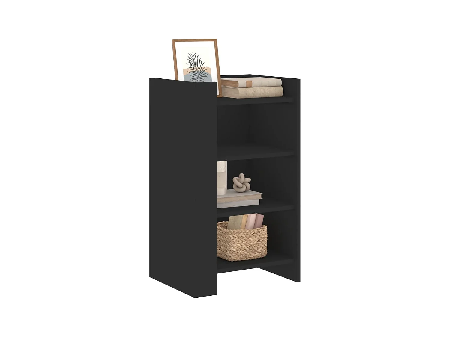 Buffet | Bahut | Meuble de rangement noir 45x35x75 cm bois d’ingénierie