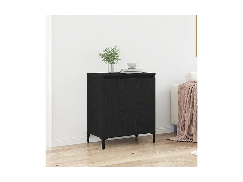 Credenza | Buffet | Armadio Nera in Rovere 60x35x70 cm in Legno Ingegnerizzato