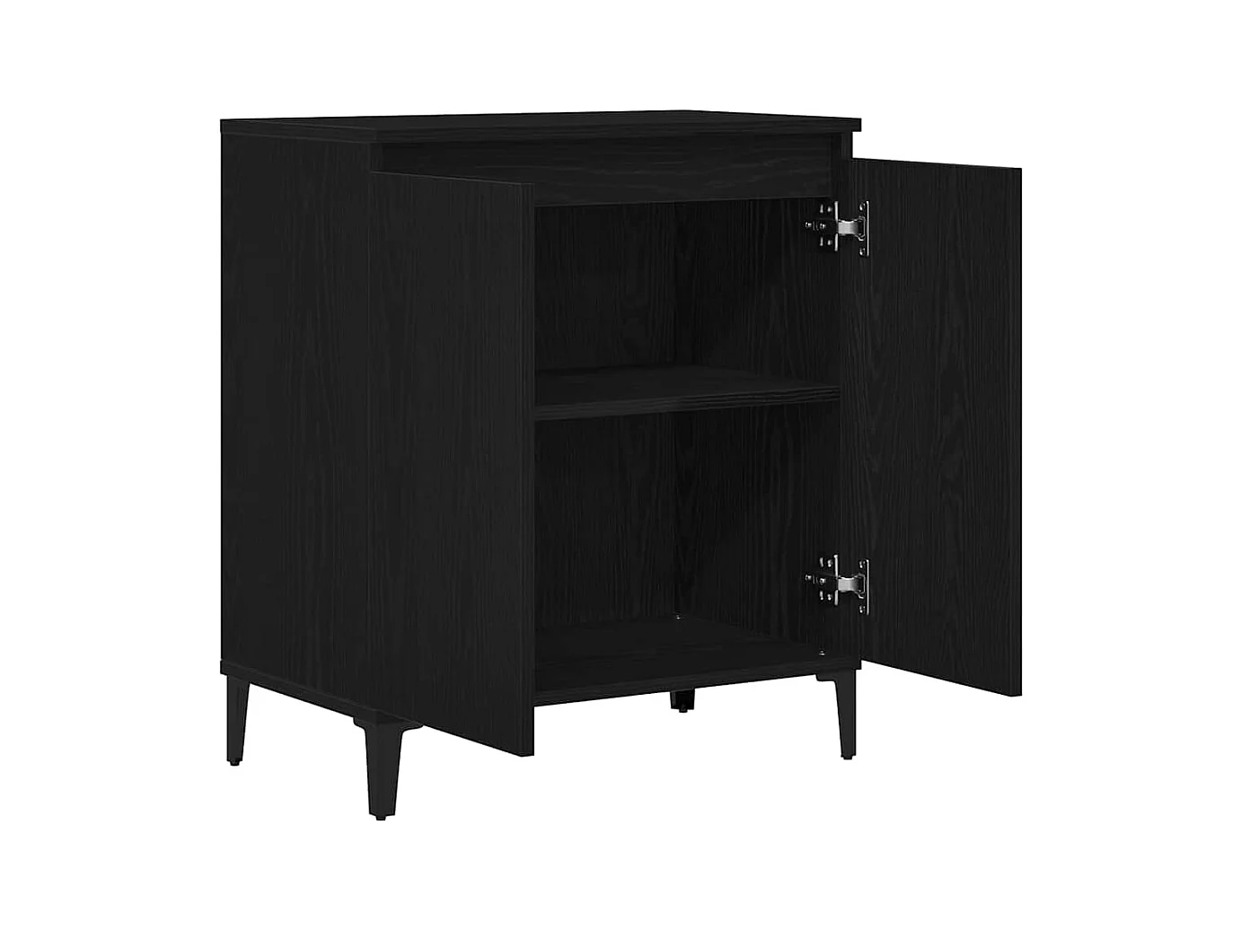 Credenza | Buffet | Armadio Nera in Rovere 60x35x70 cm in Legno Ingegnerizzato