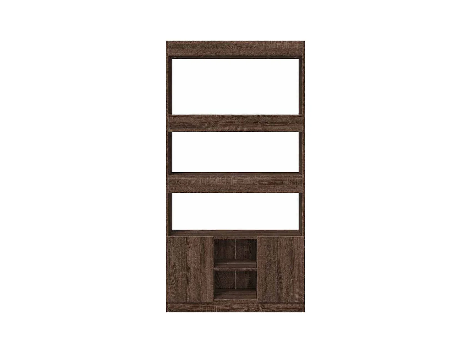 Credenza | Buffet | Armadio Rovere Marrone 92x33x180 cm in Legno Multistrato