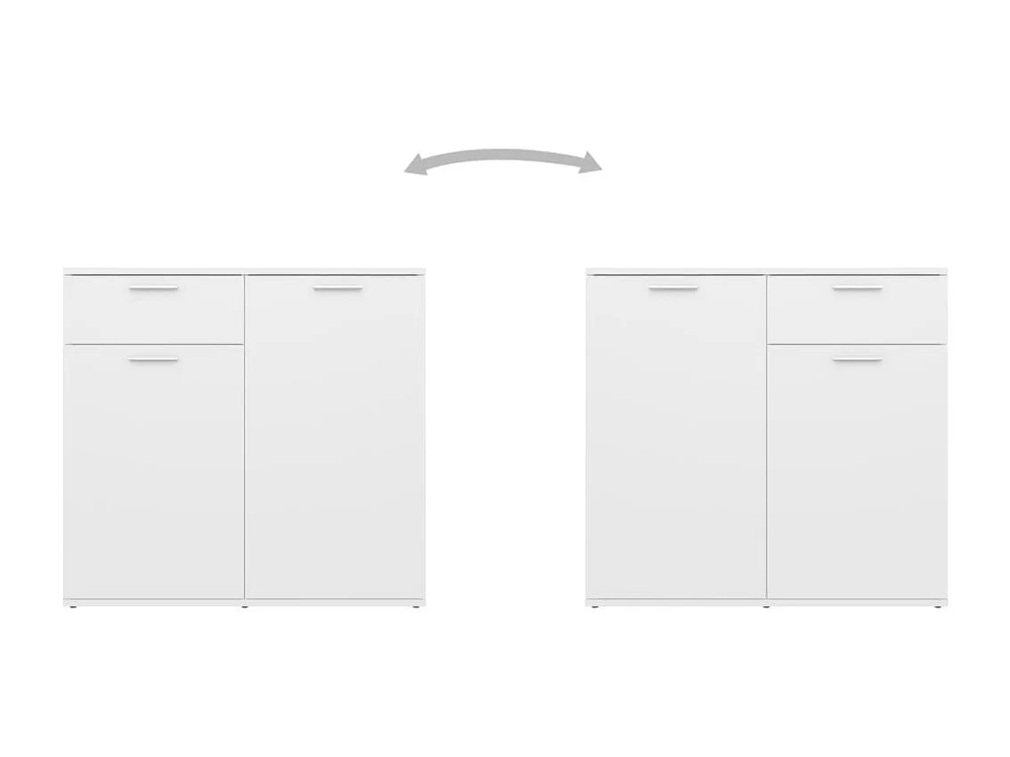 Buffet | Commode à tiroir | Meuble de rangement Blanc 160x36x75 cm Bois d'ingénierie