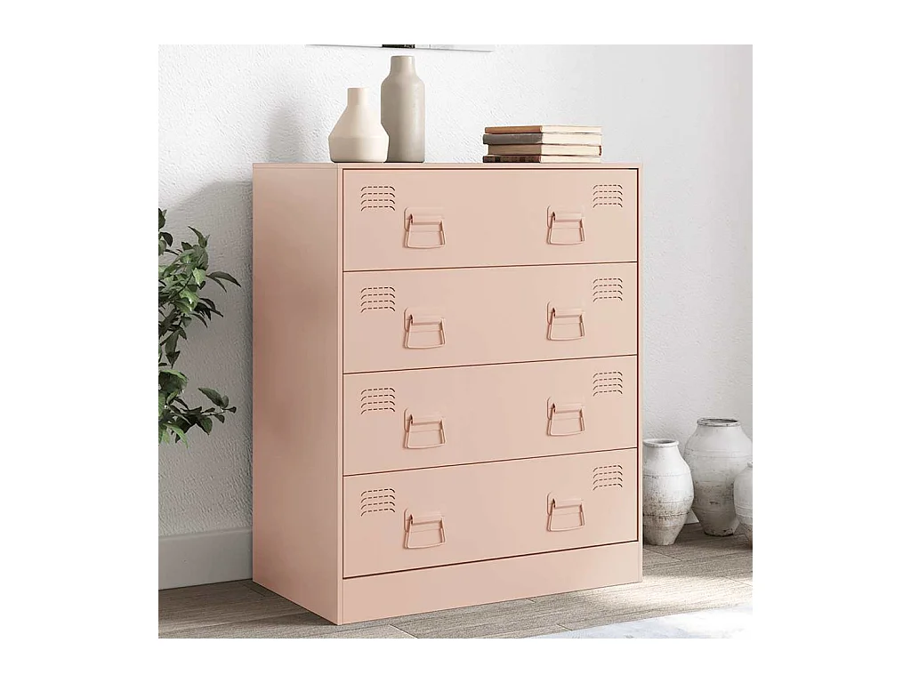 Buffet | Commode à tiroir | Meuble de rangement rose 67x39x83 cm acier