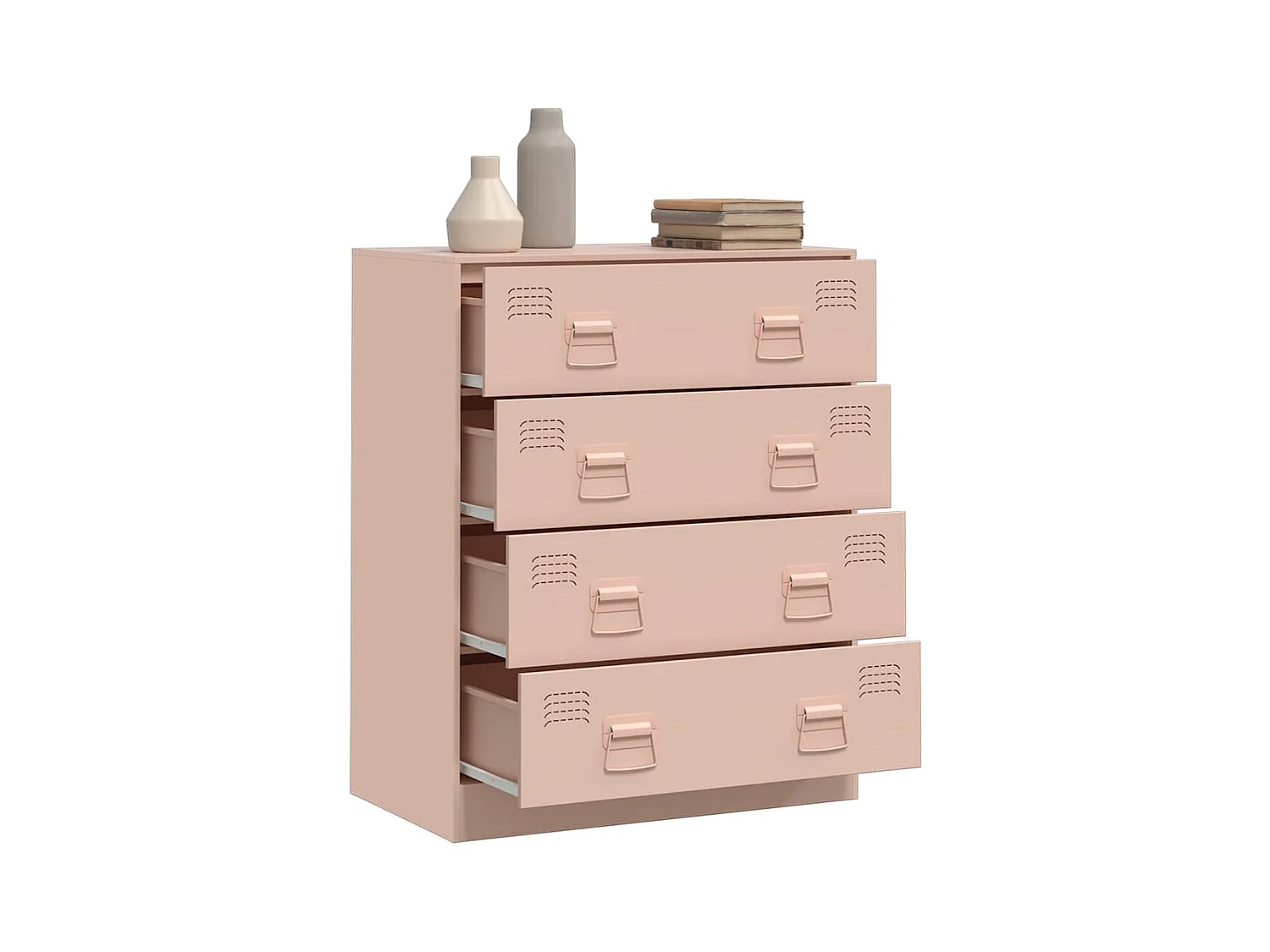 Buffet | Commode à tiroir | Meuble de rangement rose 67x39x83 cm acier