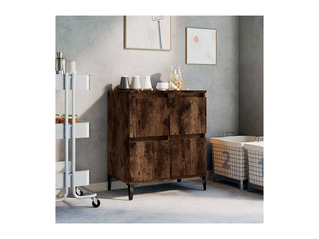 Credenza | Buffet | Armadio Rovere Fumo 60x35x70 cm in Legno Multistrato