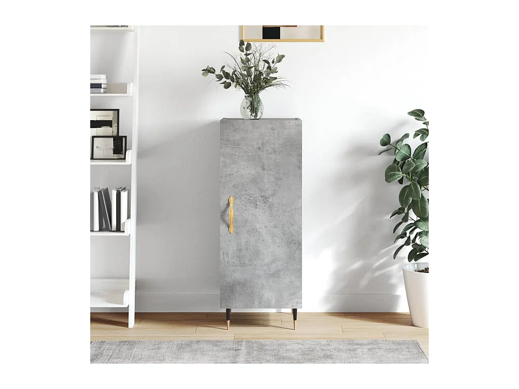 Credenza | Buffet | Armadio Grigio Cemento 34,5x34x90 cm in Legno Multistrato