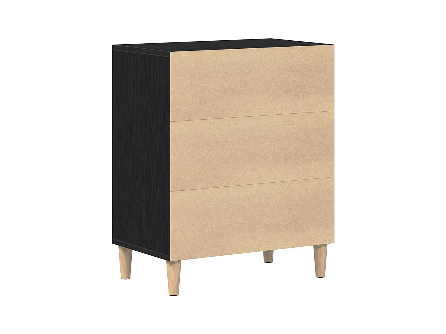 Buffet | Bahut | Meuble de rangement Noir en Chêne 57x35x70 cm en Bois d'ingénierie