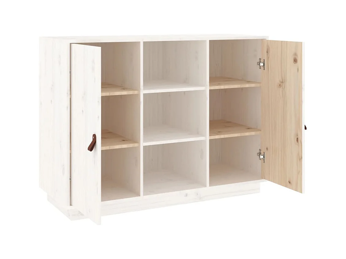 Buffet | Bahut | Meuble de rangement Blanc 100x40x75 cm Bois massif de pin