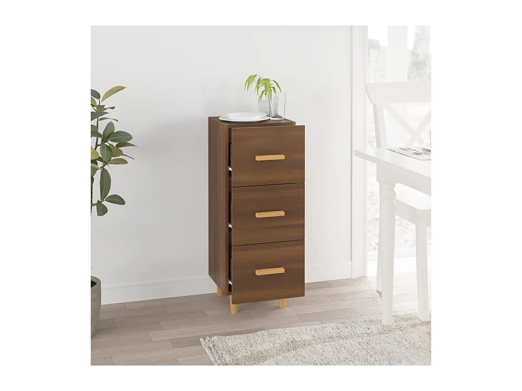 Credenza | Buffet | Armadio Rovere Marrone 34,5x34x90 cm in Legno Multistrato