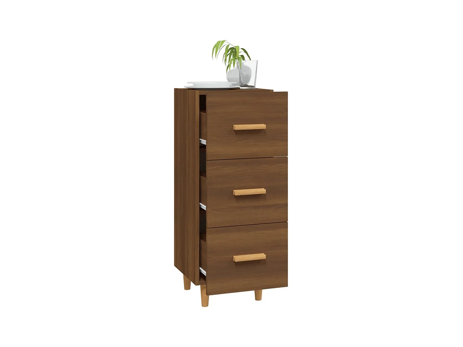 Credenza | Buffet | Armadio Rovere Marrone 34,5x34x90 cm in Legno Multistrato